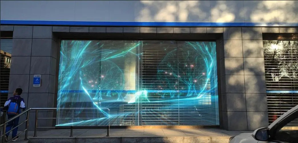 P3.97-7.81 LED Video Wall Display Sewa Transparan Warna Penuh