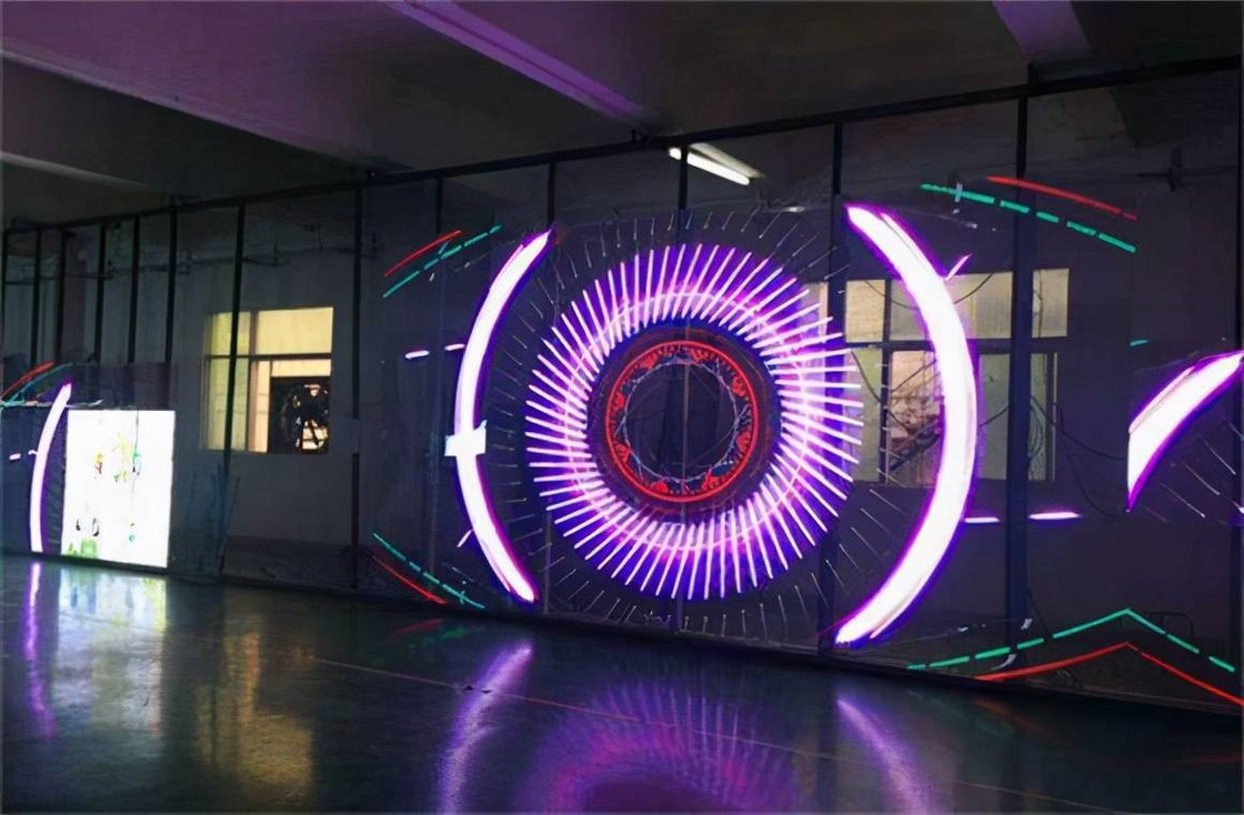 P3.97-7.81 LED Video Wall Display Sewa Transparan Warna Penuh