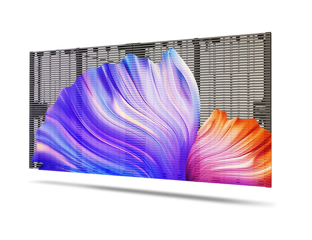 P2.6-5.2 HD Panel tampilan LED transparan 2500nits Pemasangan gantung