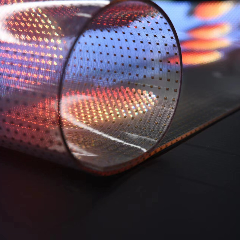 Indoor Waterproof Transparan LED Signage, Multicolor LED Transparan Film Screen