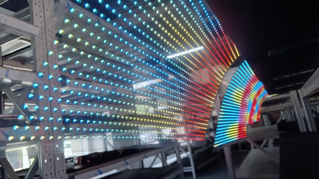 Indoor Waterproof Transparan LED Signage, Multicolor LED Transparan Film Screen