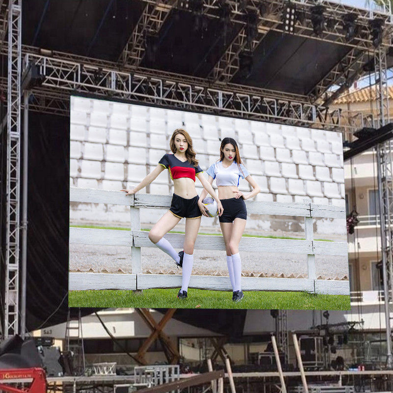 Di luar Multicolor LED Wall Sewa, Ketebalan 80mm LED Screen Untuk Acara