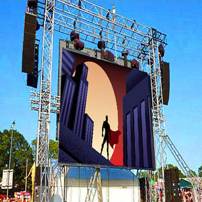 Di luar Multicolor LED Wall Sewa, Ketebalan 80mm LED Screen Untuk Acara