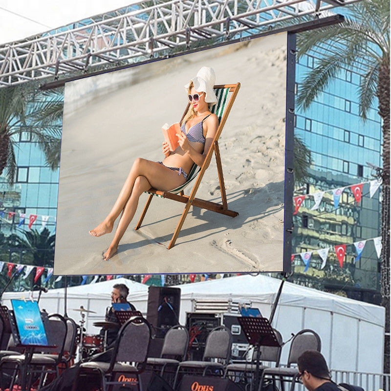 Di luar Multicolor LED Wall Sewa, Ketebalan 80mm LED Screen Untuk Acara