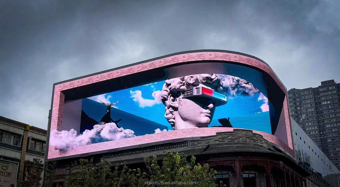 ISO9001 3D Outdoor LED Screen Multicolor P4.81 Untuk Iklan