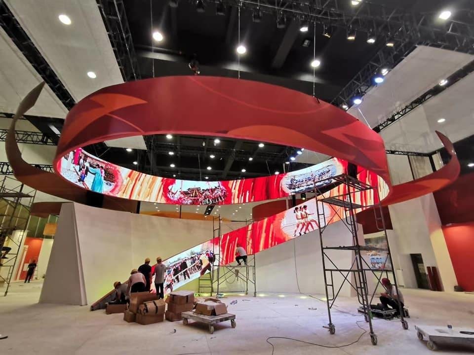 3840Hz IP65 Teknologi layar inovatif, Multicolor Fleksibel LED Video Wall