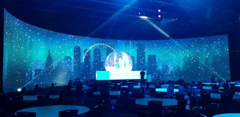 3840Hz IP65 Teknologi layar inovatif, Multicolor Fleksibel LED Video Wall