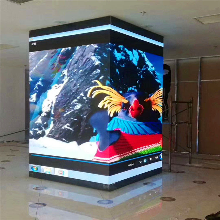 Seamless Corner Curved LED Video Wall, Pameran LED Display Soft Module